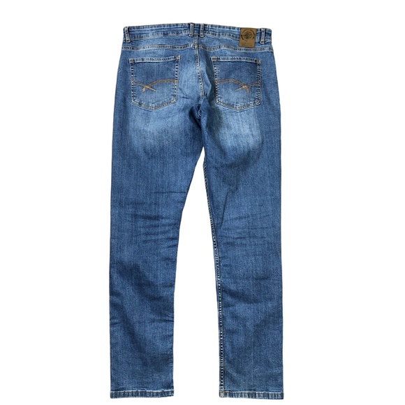 Maurice Malone Mo Jeans Vintage Y2K Straight Leg Blue Denim Jeans 38x33 - Picture 2 of 7